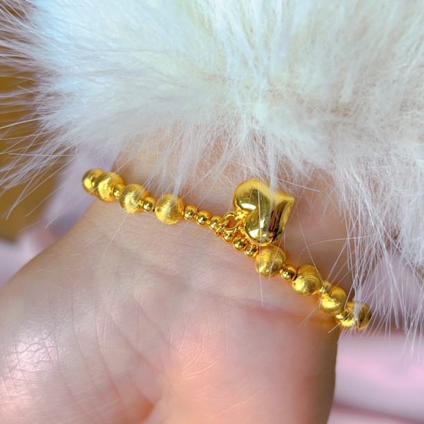 铜合金手链 时尚百搭猫眼爱心手链268006