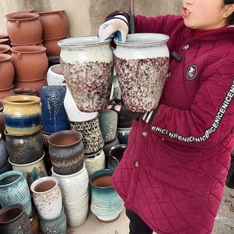 口17高23瑕疵盆子。