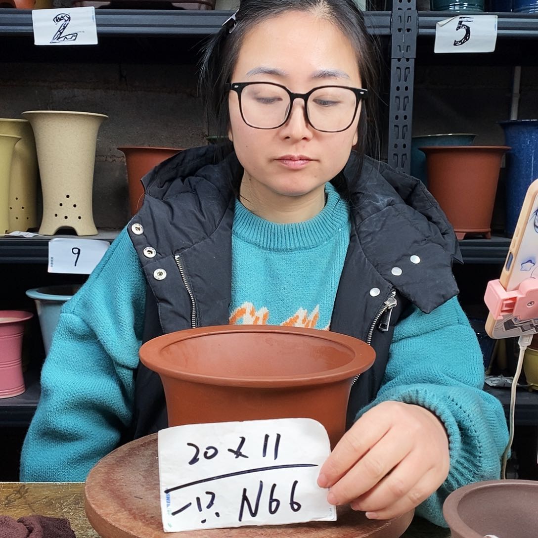 紫砂一只花盆货号N66