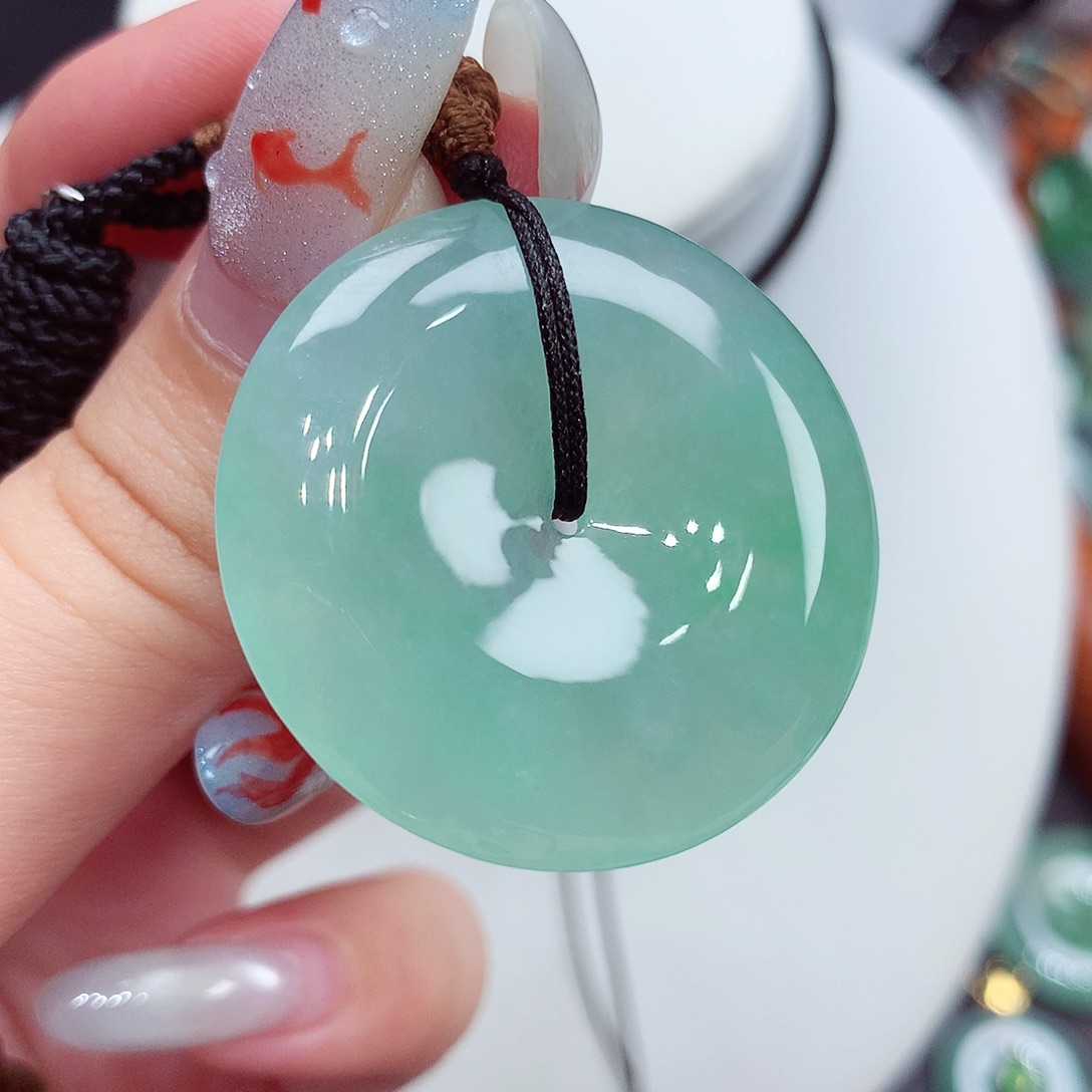 翡翠未镶嵌颈饰翡翠34，32.6/6