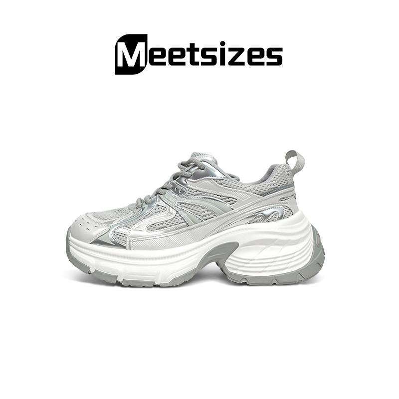 Meetsizes【月白风清】25年新款厚底百搭时尚显脚小老爹鞋