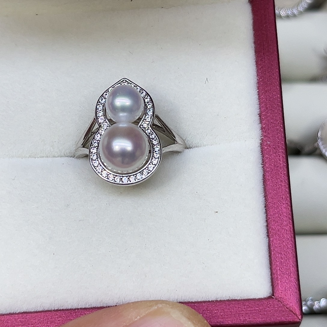 宏***8银S925镶嵌颈饰淡水珍珠