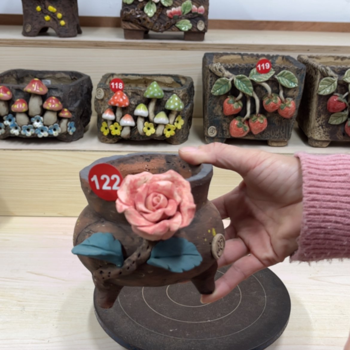 【闪购商品】紫砂花盆122号内口9.5外高11