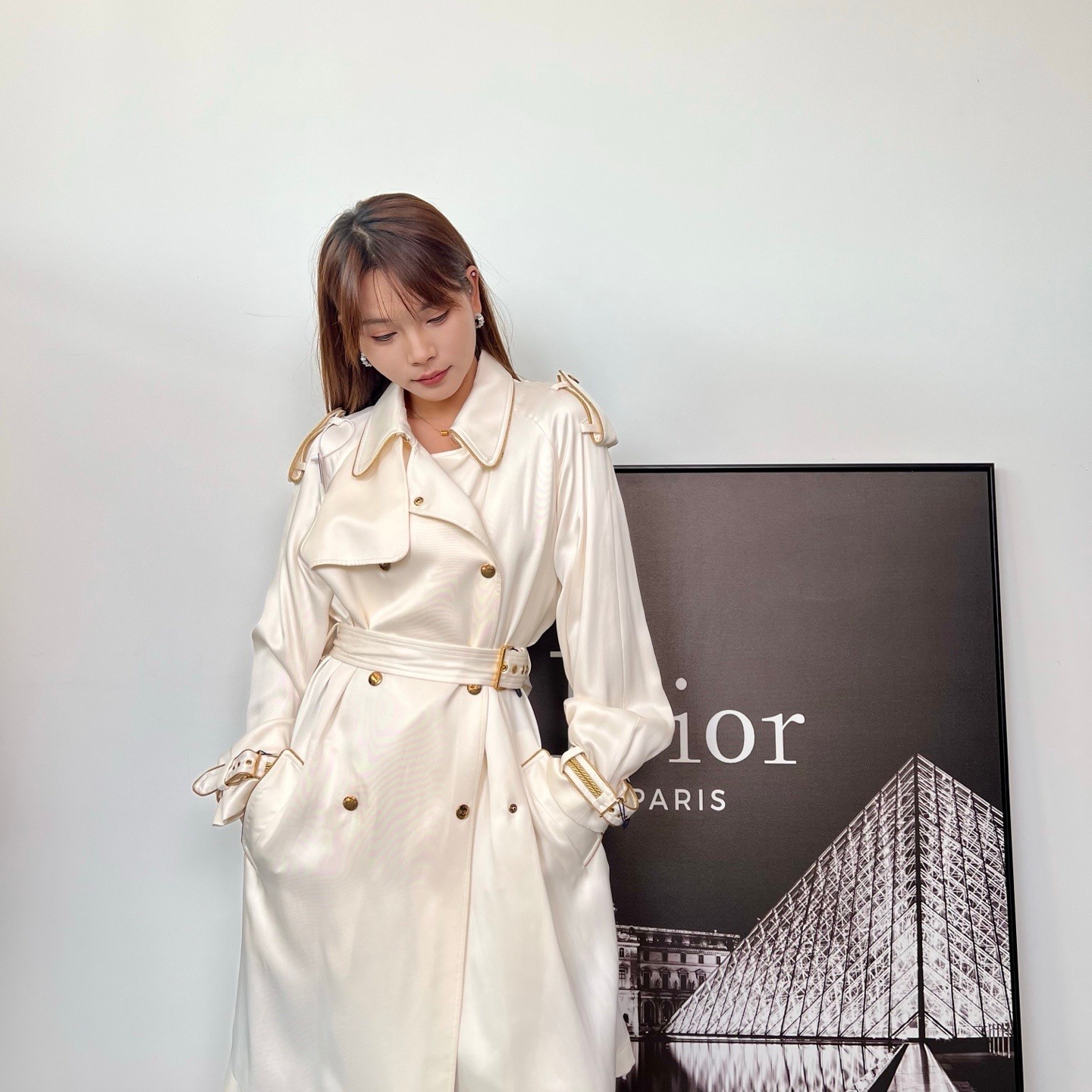 未使用 LouisVuitton/路易威登 Louisvuitton 女士白色风衣146689