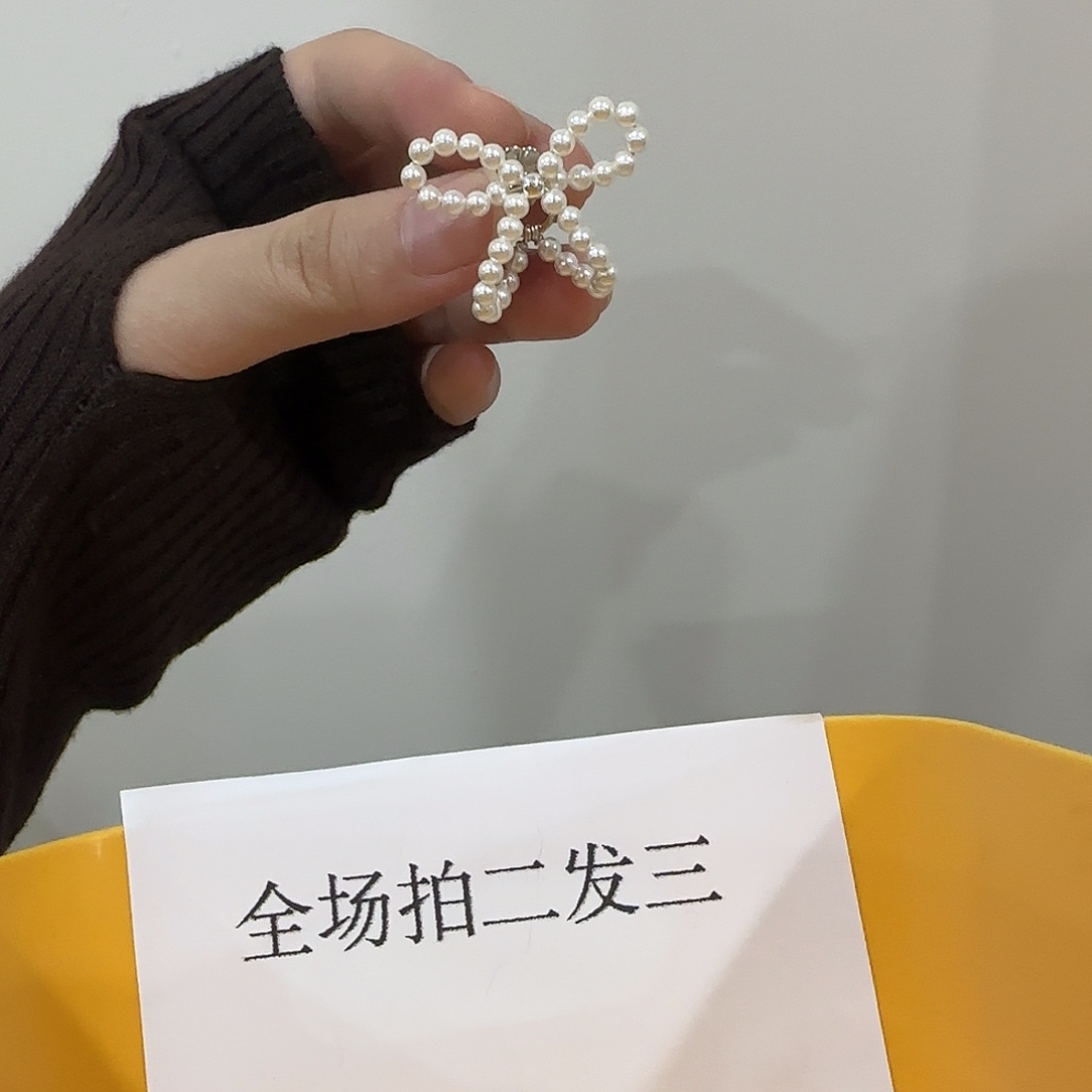 合金925银白珍珠耳钉耳环女时尚