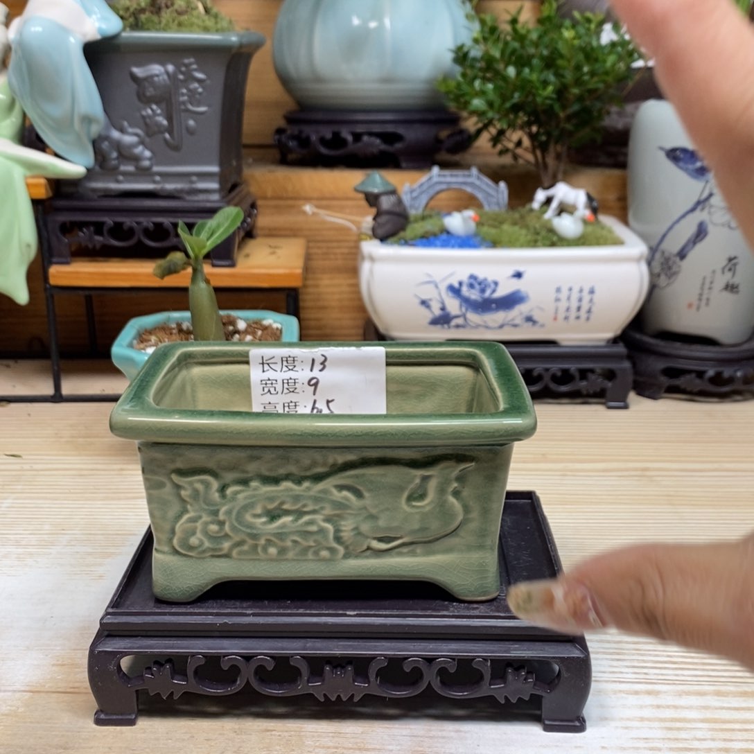 紫砂陶瓷艺术花盆陶瓷