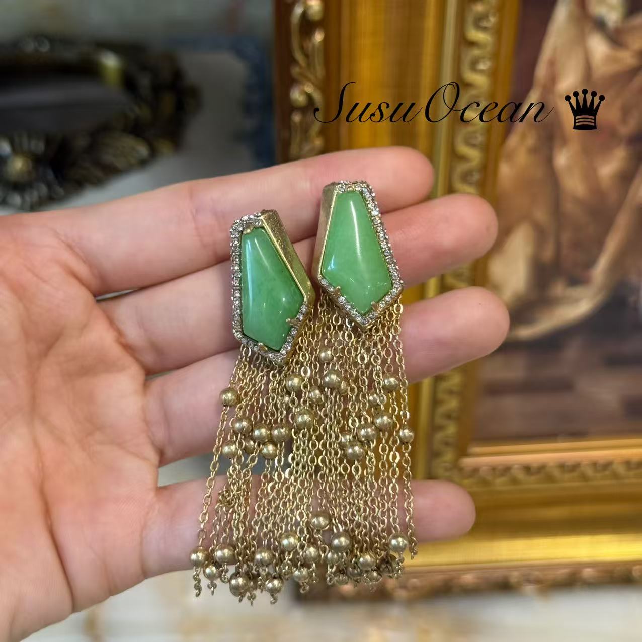 铜合金仿水晶耳饰 【1027】SusuOcean经典珍藏