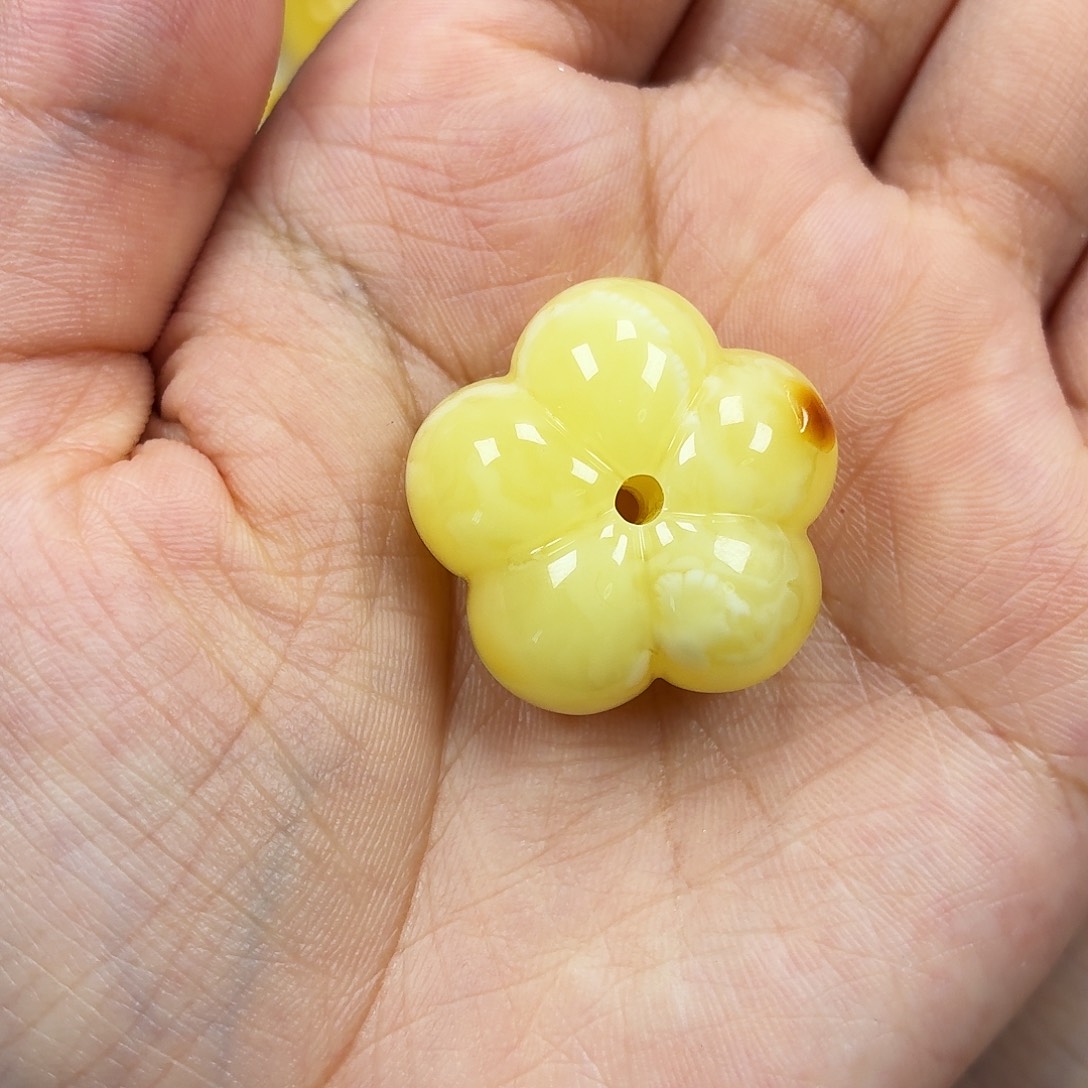 未镶嵌颈饰蜜蜡焦皮浓蜡妖花花朵