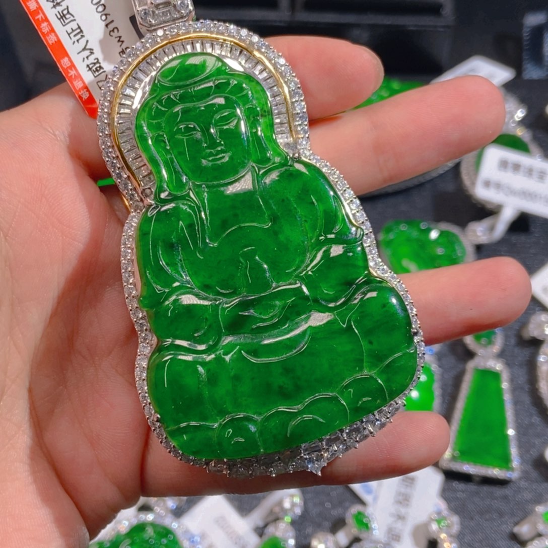 翡翠未镶嵌吊坠(不含链)