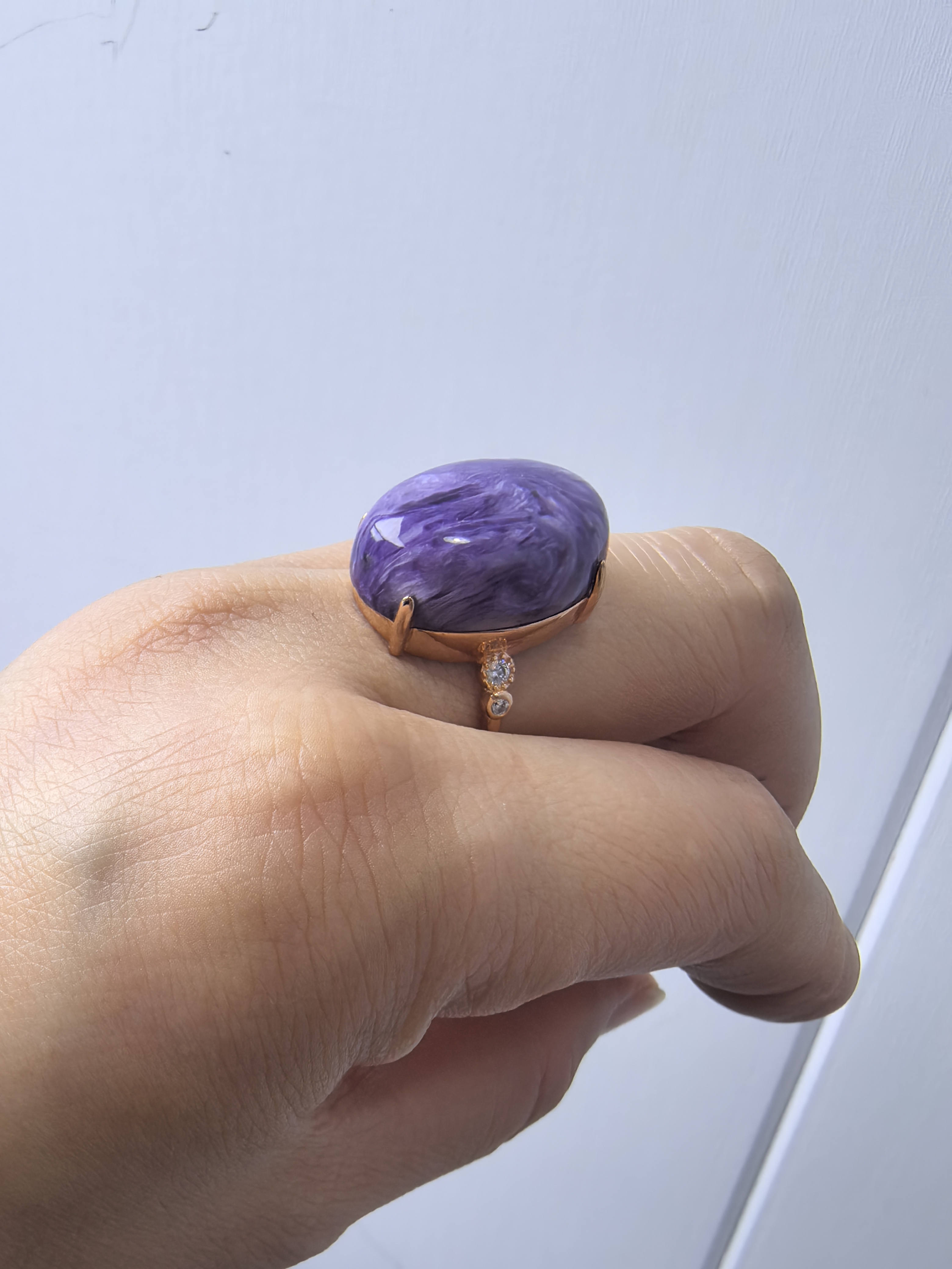 紫龙晶戒指        