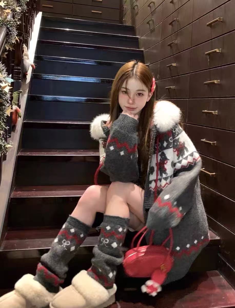 【001-100】25秋冬季毛衣外套针织衫开衫厚款毛衣12-28