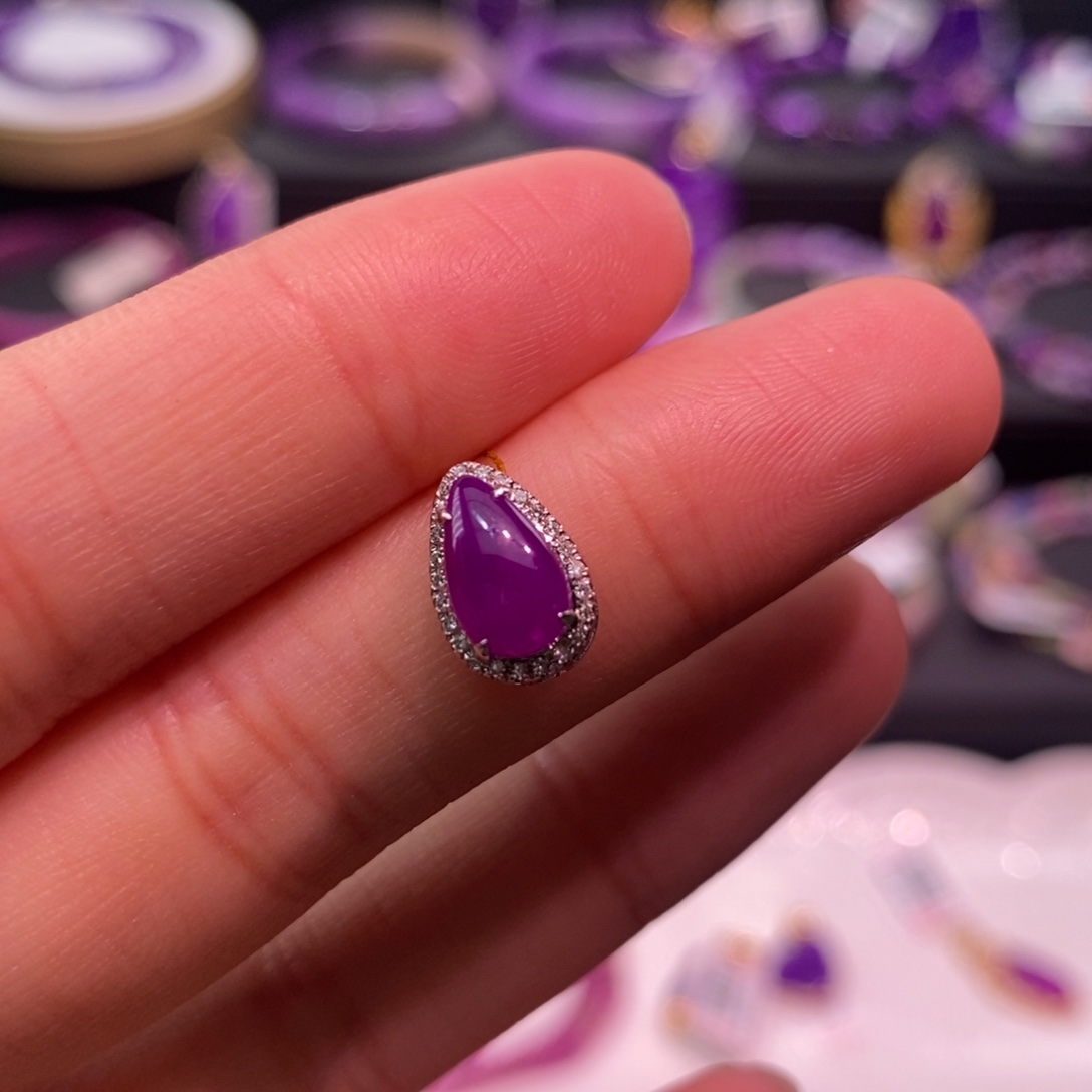 苏纪石（舒俱来）18K金镶嵌吊坠(不含链)