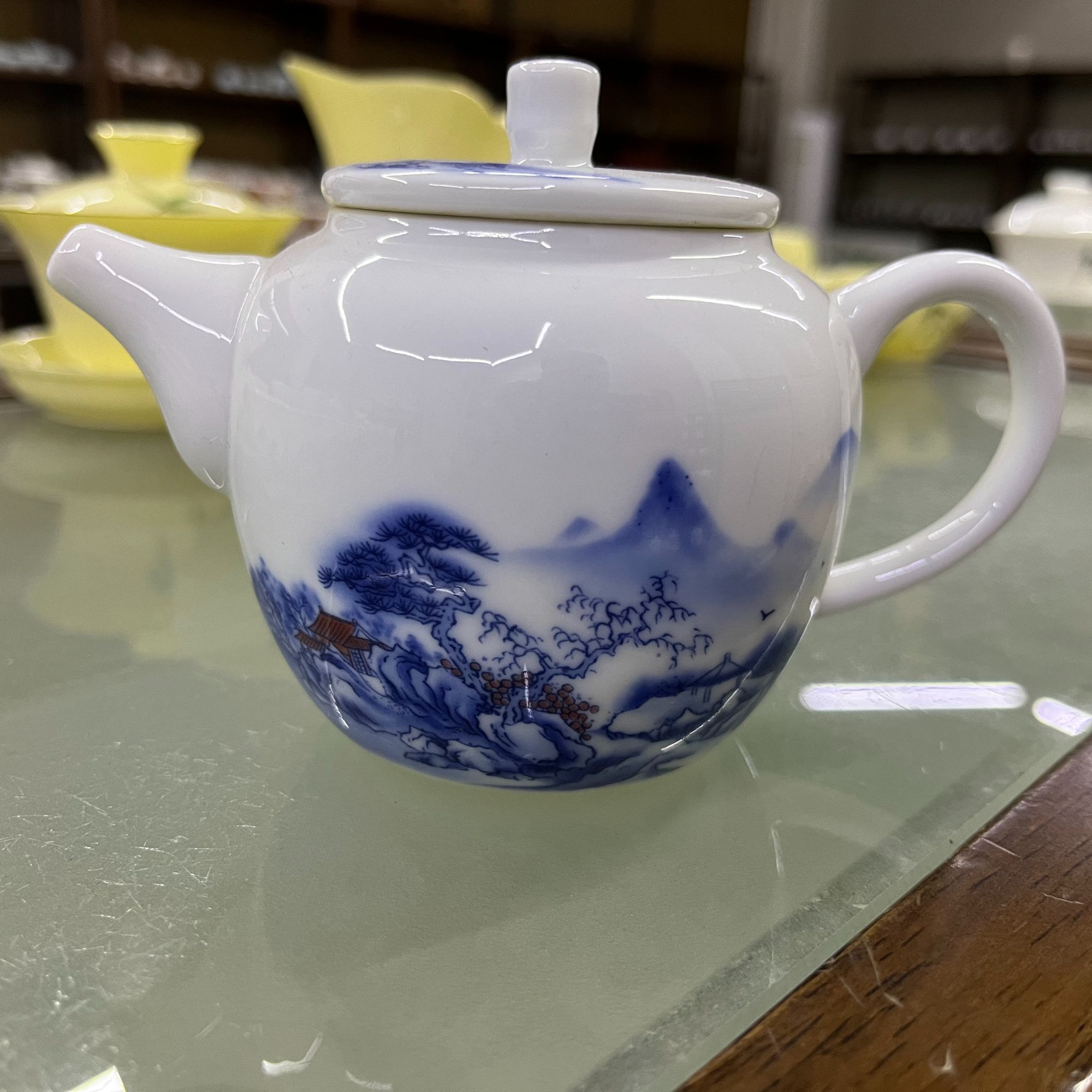 闪购商品@言泥言泥言泥青花壶