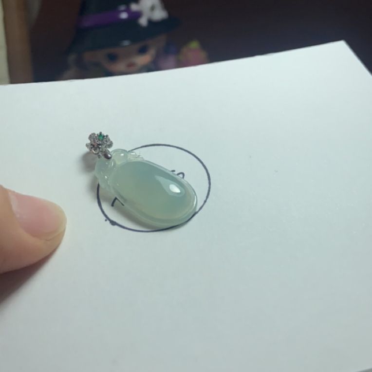 翡翠A货天然缅甸玉福瓜吊坠800