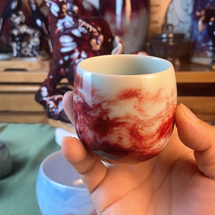 陶瓷龙蛋杯玉石釉