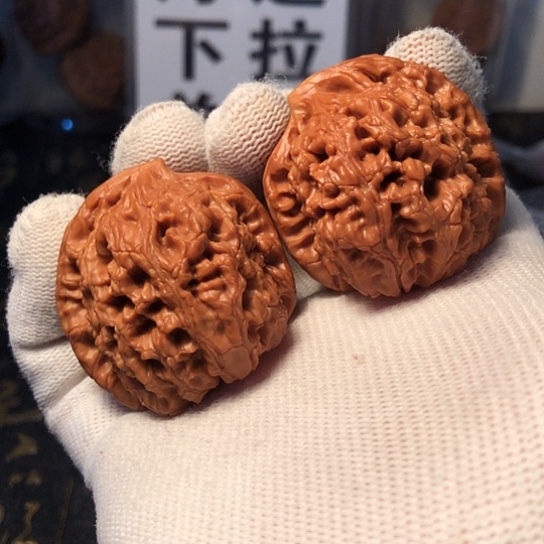 把件文玩核桃水龙鹰勾40mm