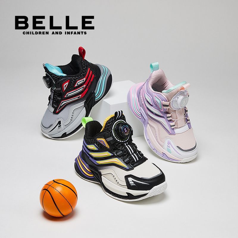 BELLE/百丽25秋季新款男女童开学季运动鞋跑步鞋篮球鞋 L5Q320 ZB