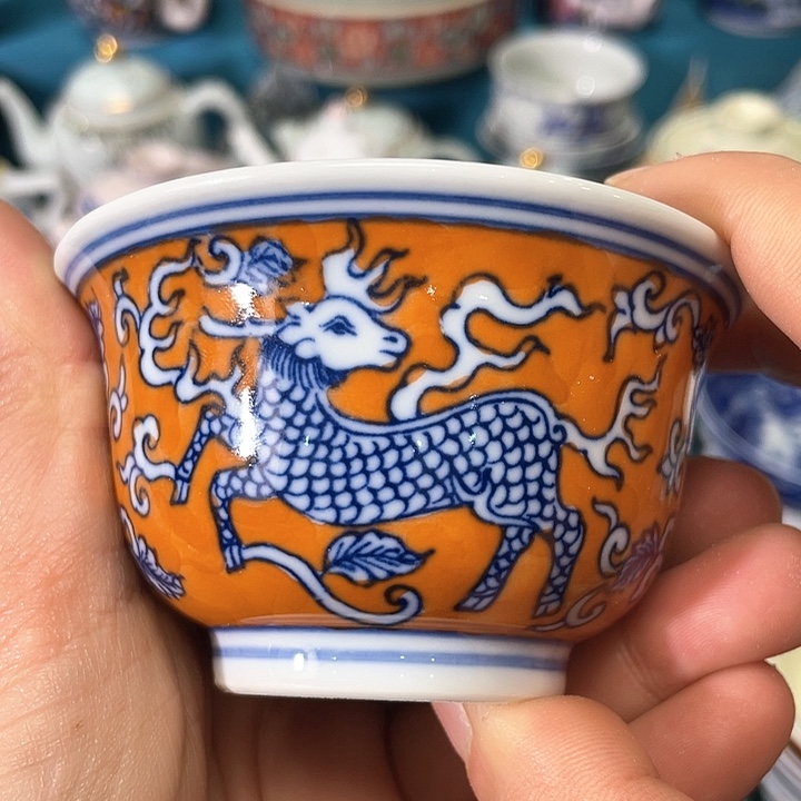 景德镇陶瓷主人杯13344