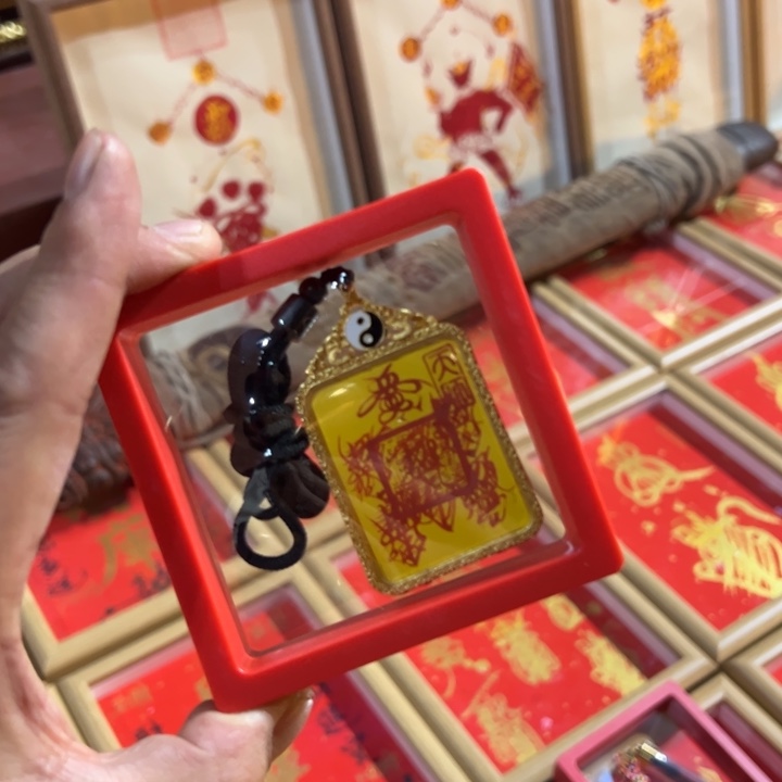 手绘【五路财神】吊坠
