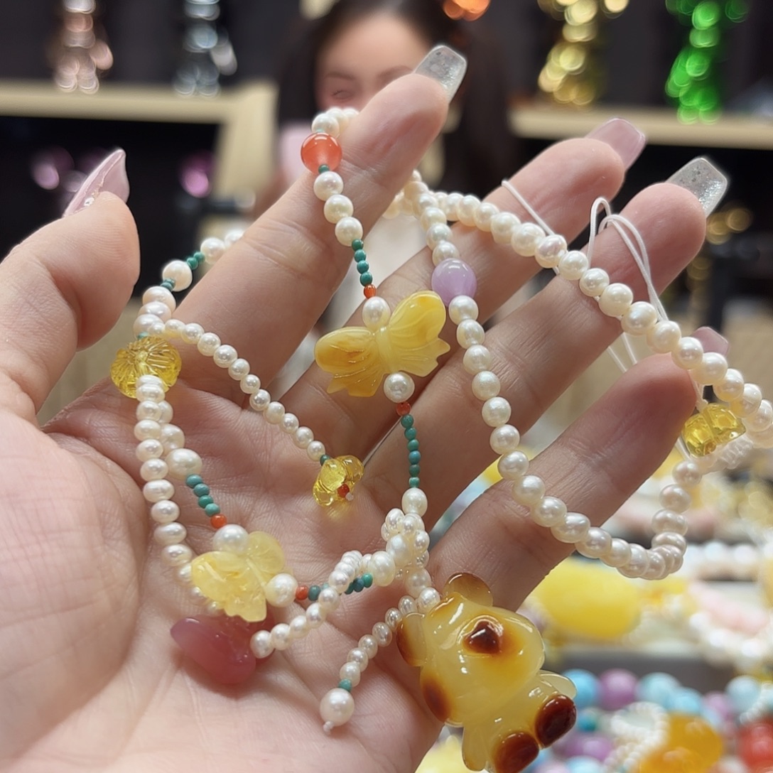 琥珀未镶嵌手链琥珀