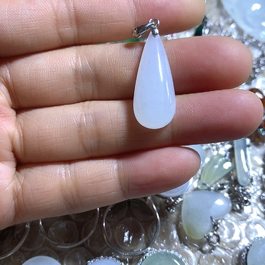 翡翠银S925镶嵌颈饰吊坠