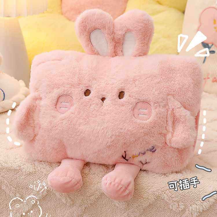 热水袋注水防爆可爱毛绒暖水袋女生用暖手宝暖宝宝敷肚子热敷专用