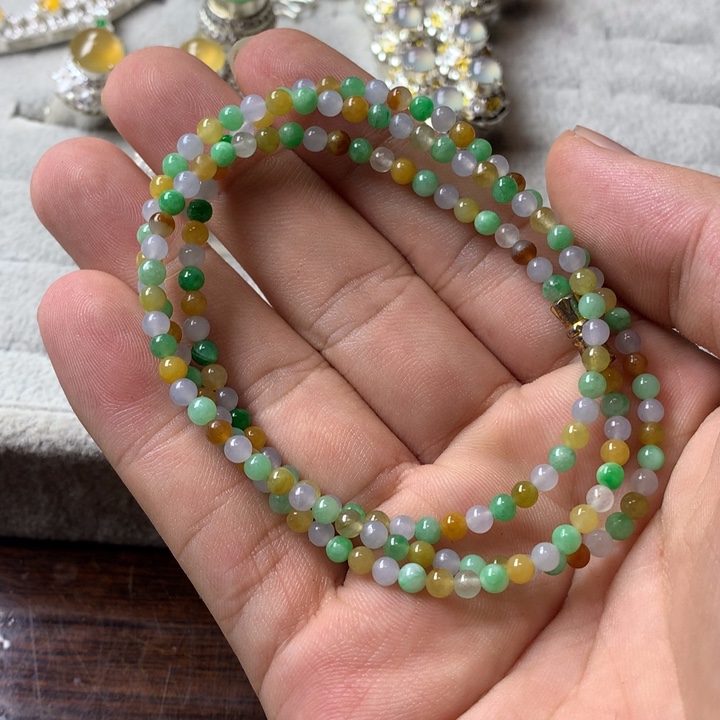 定制翡翠未镶嵌定制翡翠珠串