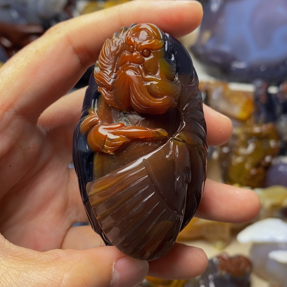 玛瑙/玉髓未镶嵌手把件