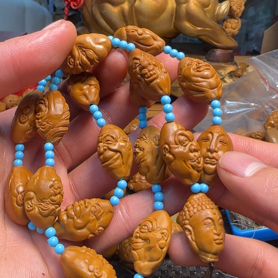 橄榄核手串/手链怪脸罗汉浡挂