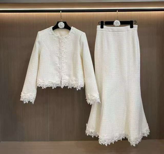 25503/25505千金风法式宫廷风慵懒风时尚套装洋气气质蕾丝长袖