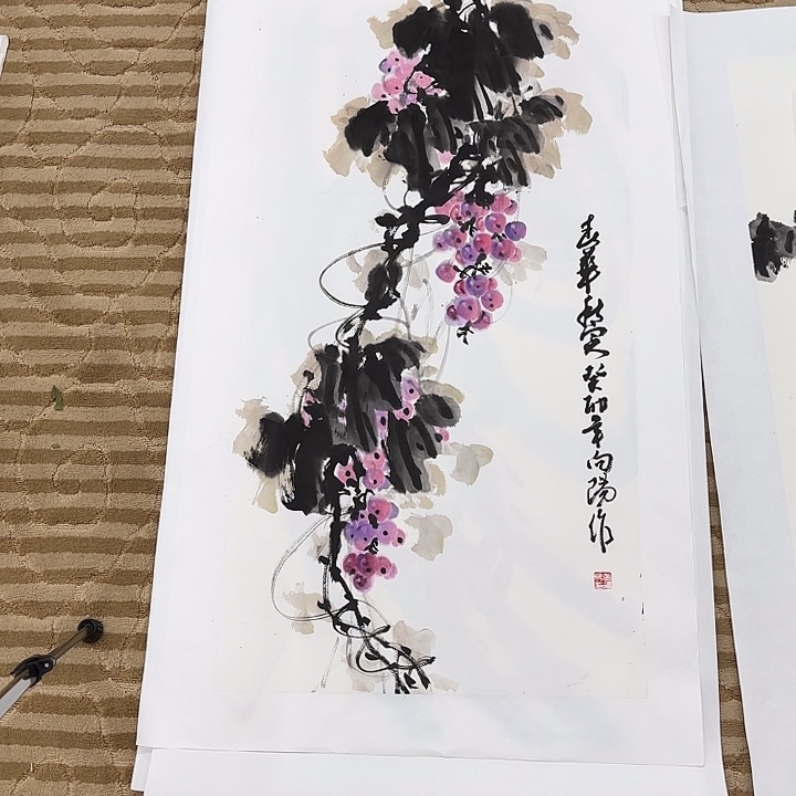 国画花鸟和鸟儿都很