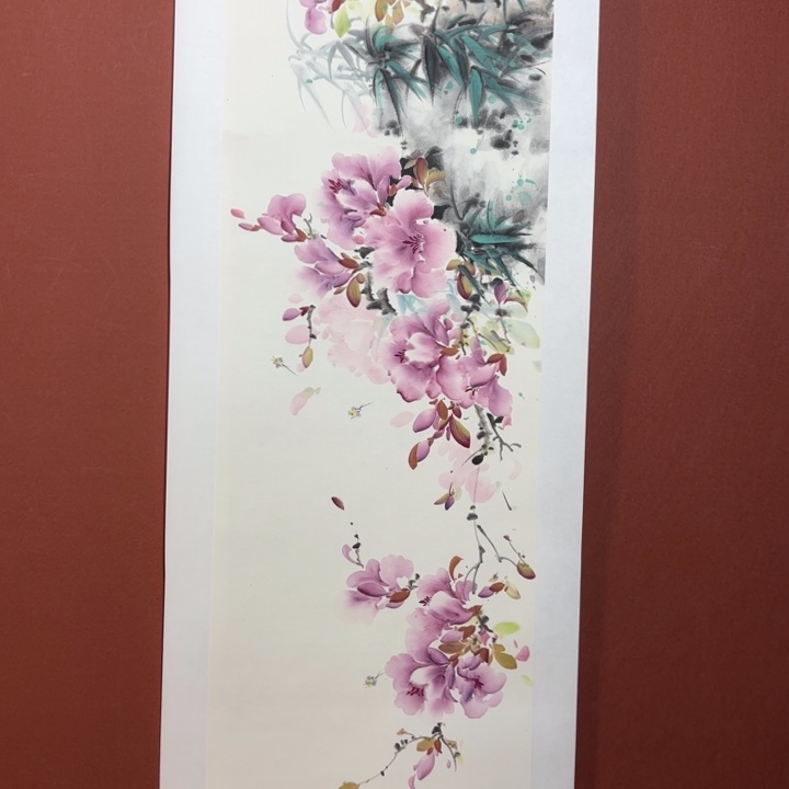 国画听兰老师花鸟