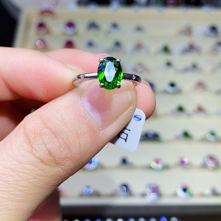 透辉石戒指银S925镶嵌嘴**扬11111