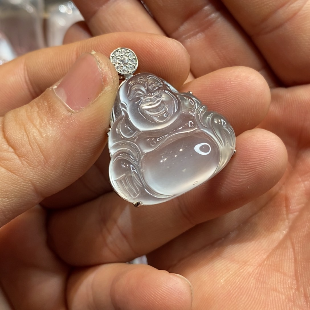 石英质玉颈饰银S925镶嵌火*