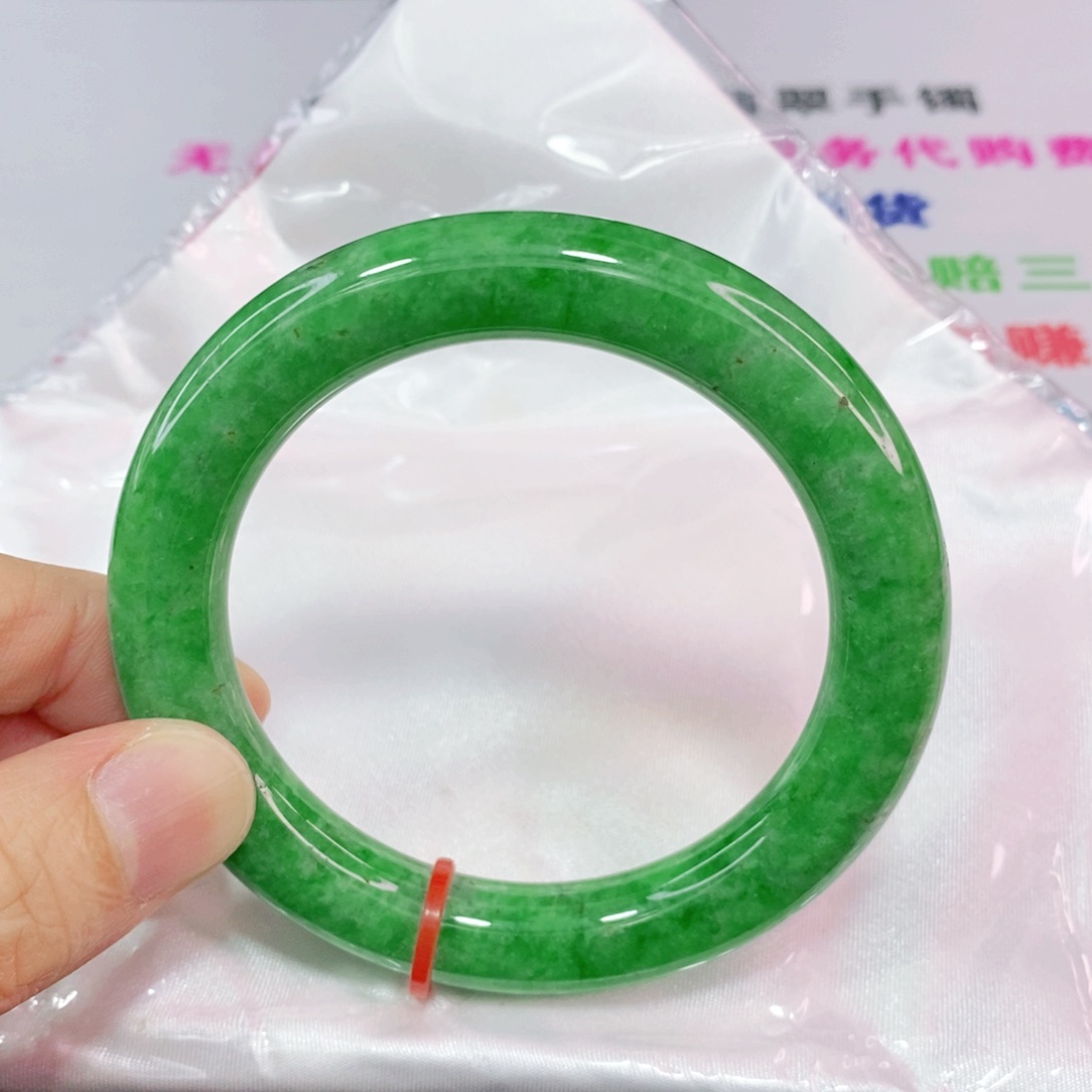 未镶嵌手镯翡翠55-57圈口圆条