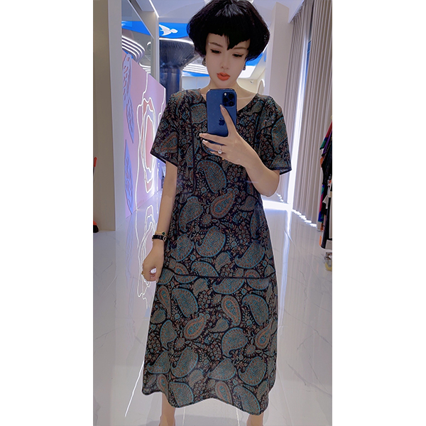 KF039 时尚显瘦气质夏季复古法式优雅连衣裙