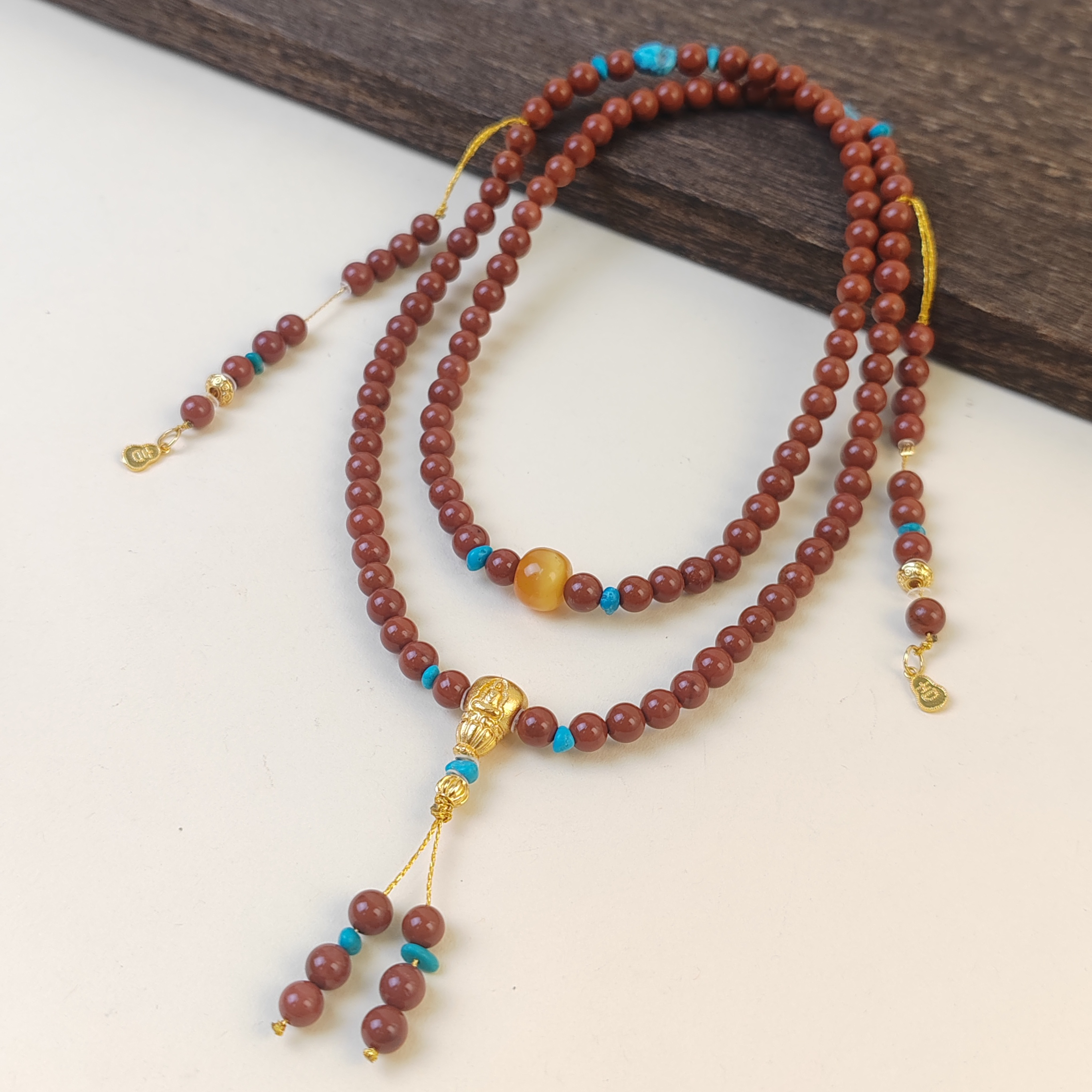 原矿瓦西牛血红-108手串