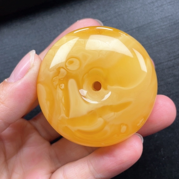 蜜蜡裸石未镶嵌蜜蜡平安扣