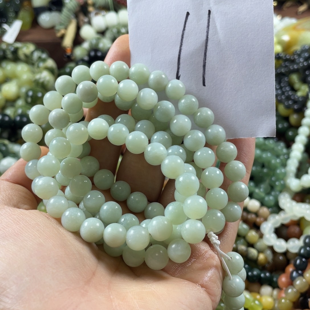 未镶嵌蛇纹石玉手链