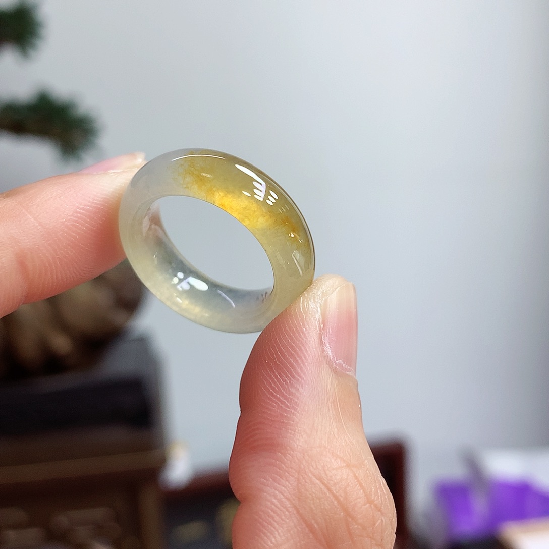 未镶嵌戒指翡翠13-14号