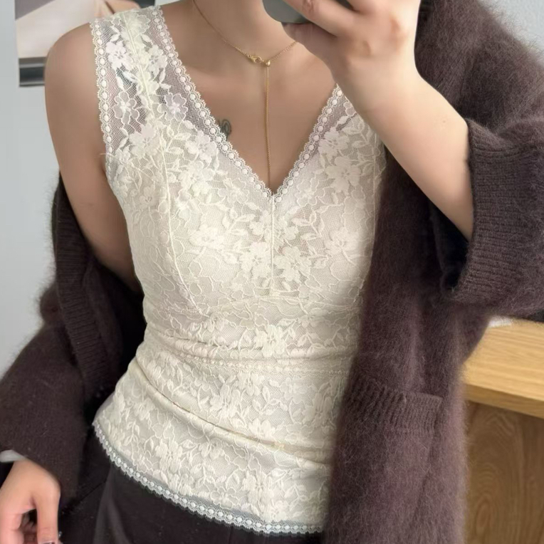 YD新款全蕾丝一体杯背心2号