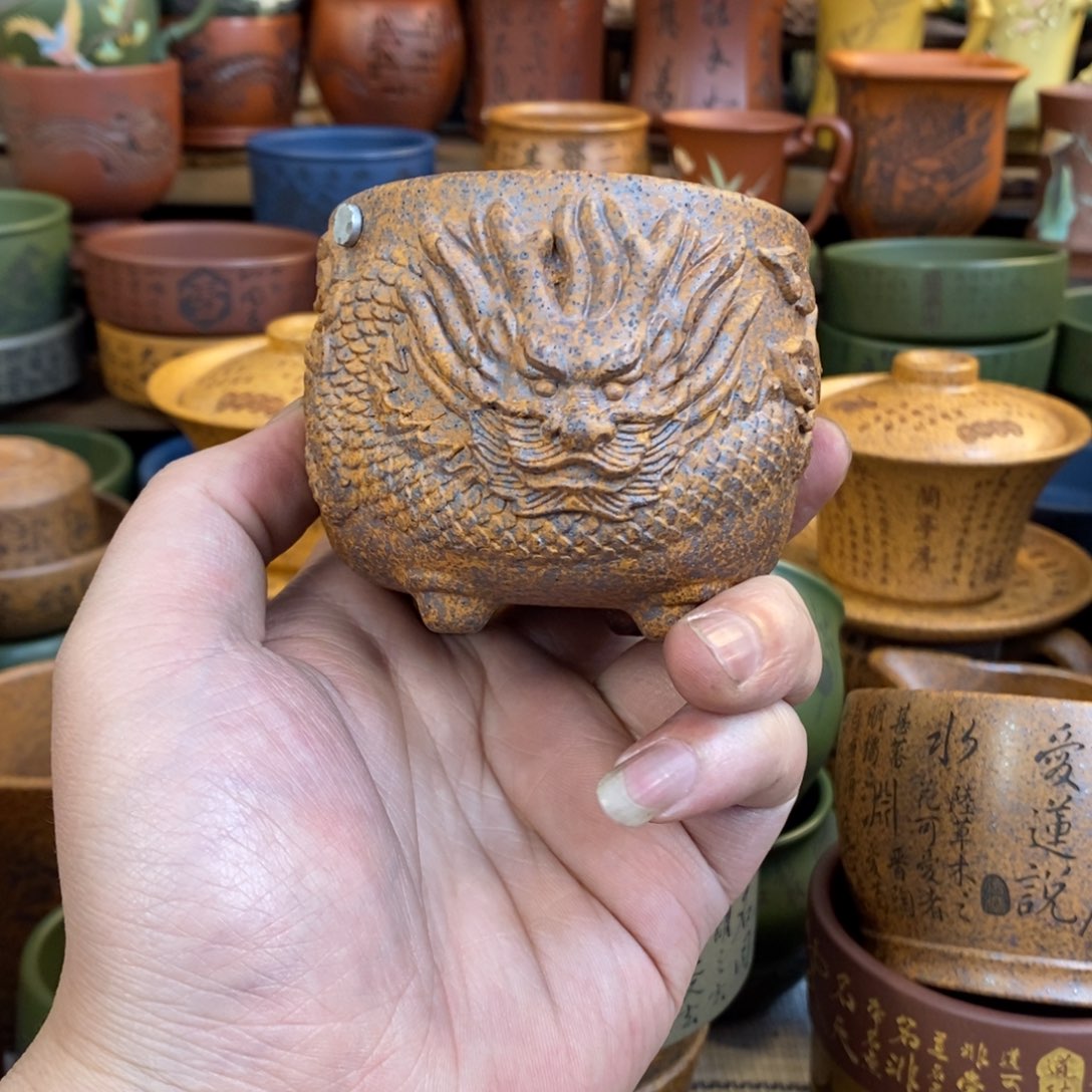 紫砂杯子宜兴全手工紫砂杯