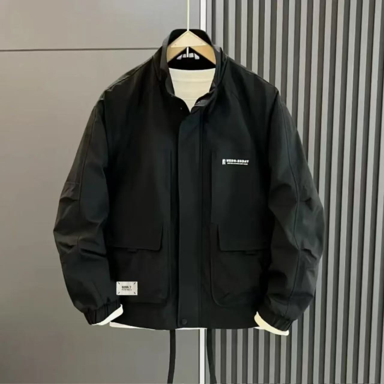 [2]DW-春季新款简约立领夹克外套1307