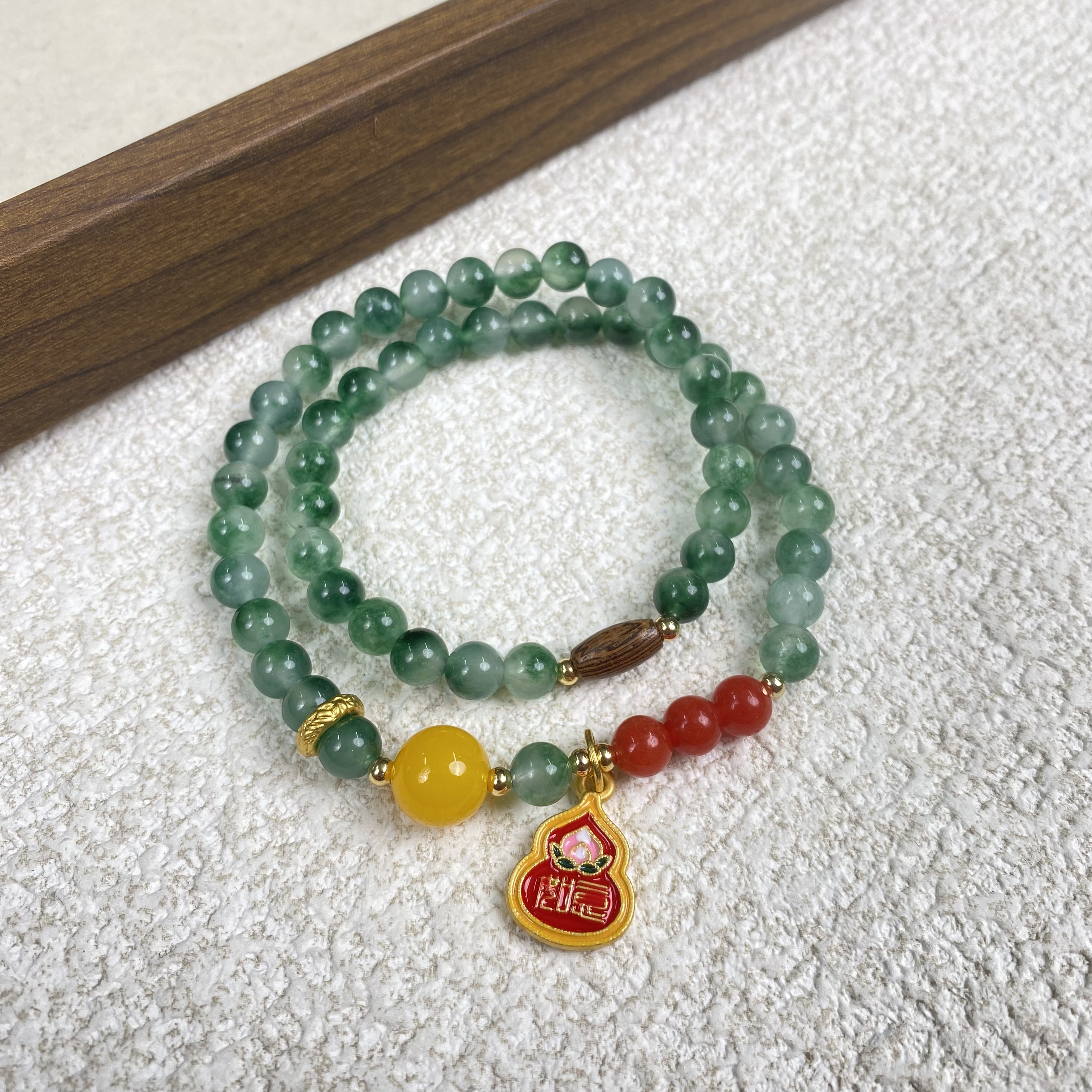 翡翠卡6手链圆珠单圈多圈素圈设计定制多样性发其一1272