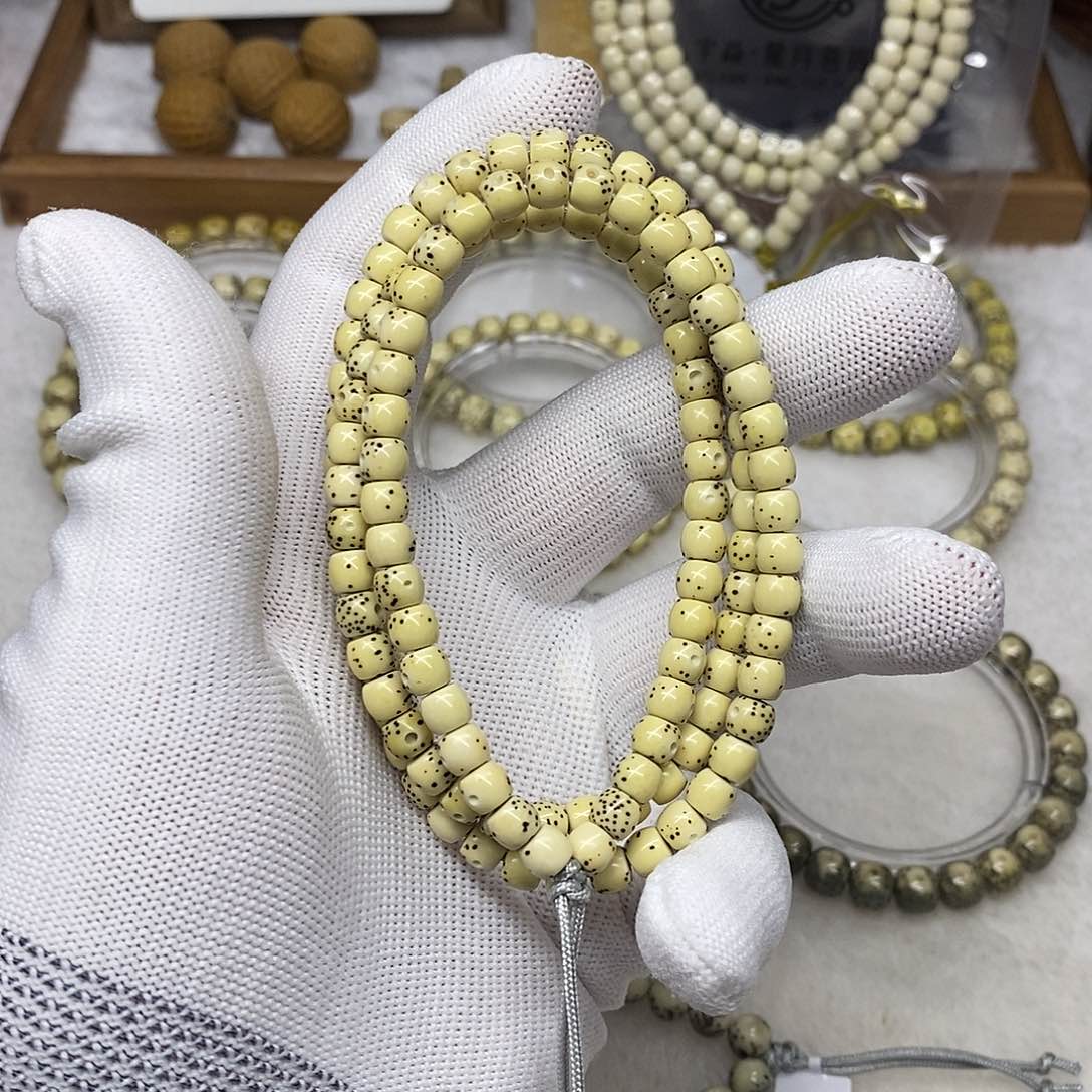 星月菩提手串N***N6原白正月半壁通体108