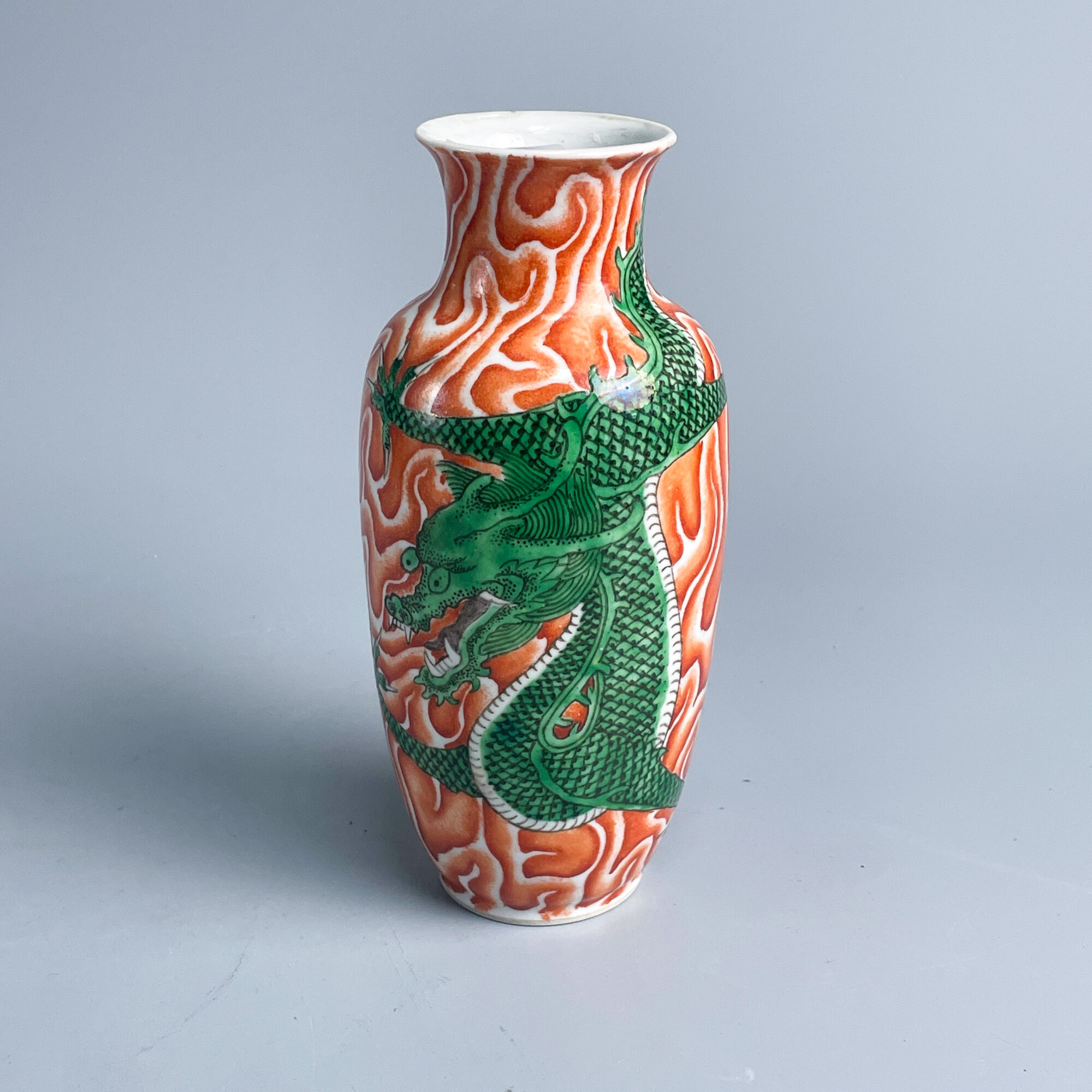 古董民国粉彩龙纹瓶-M25AW006896/收藏/文物