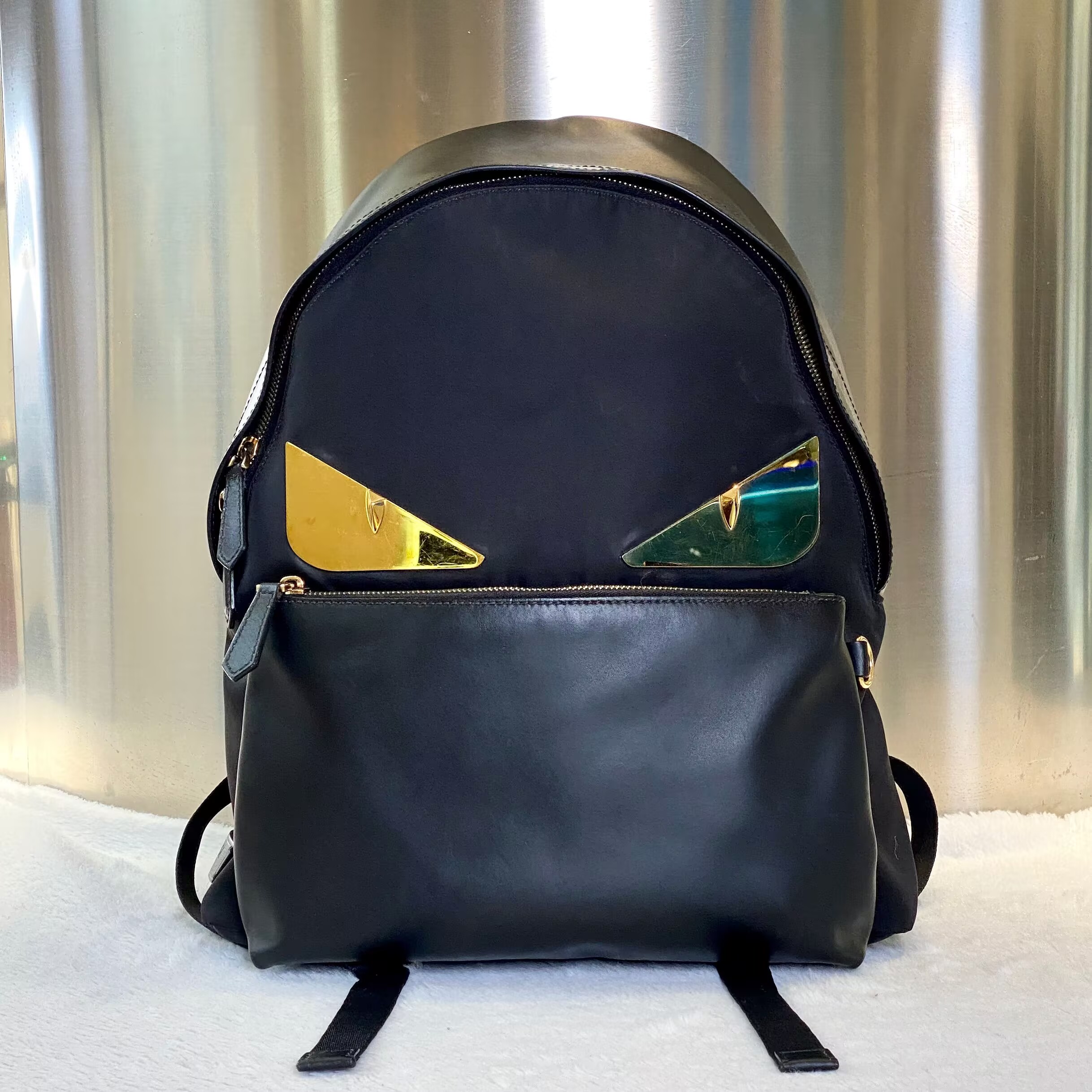 99新 FENDI/芬迪 古有98新芬迪小怪兽双肩包5583