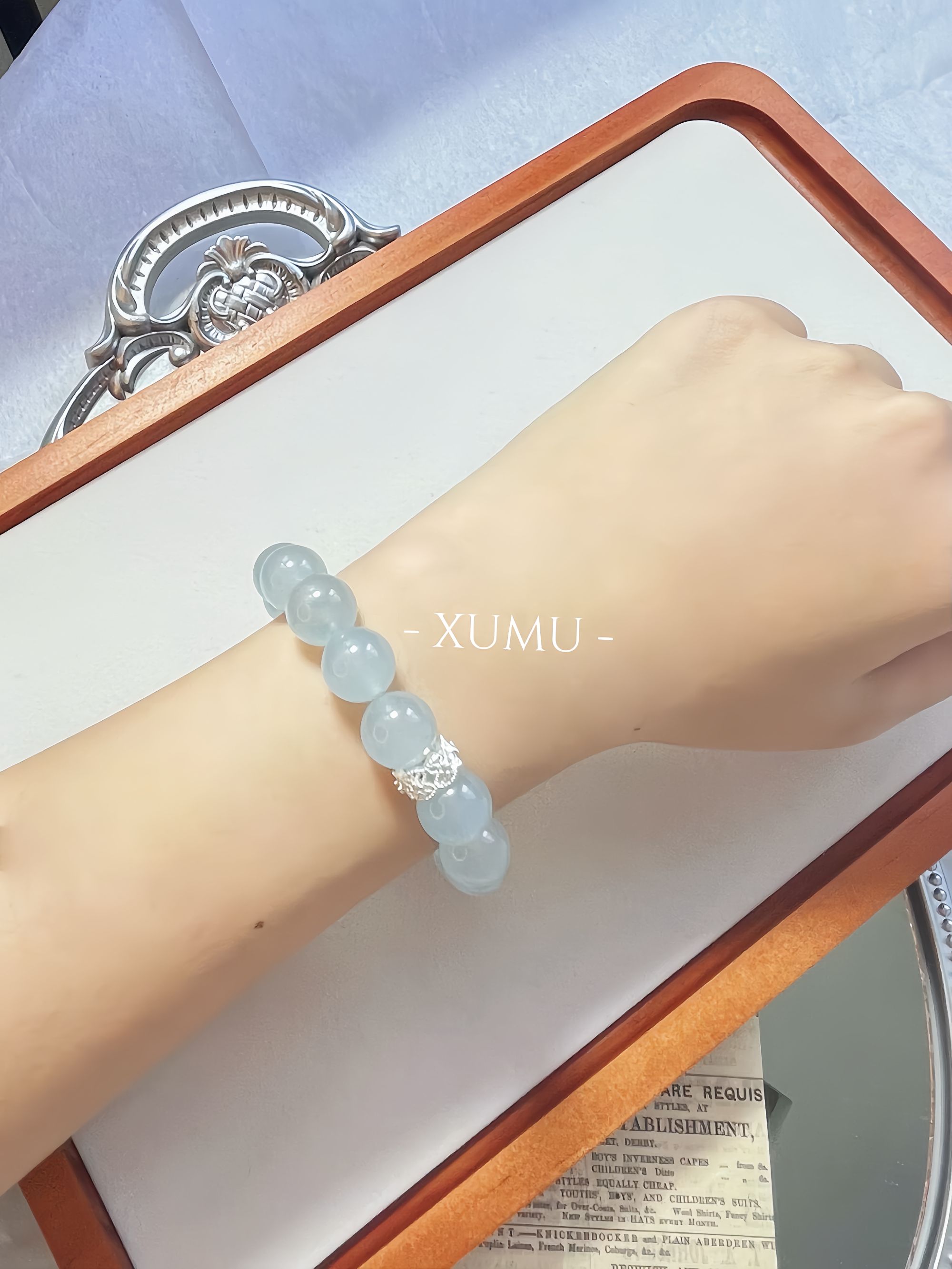 XUMU 旭沐手作 海蓝宝水晶手串