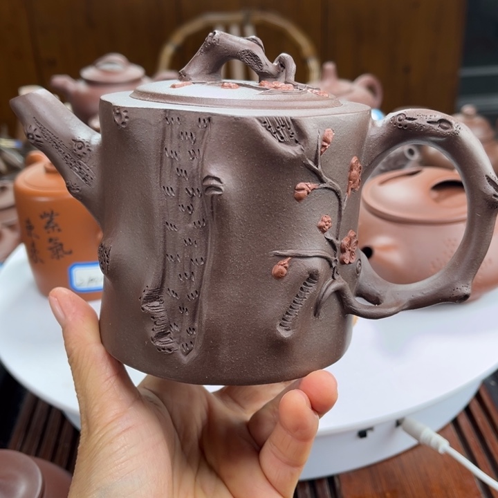 茶壶紫砂紫砂花茶