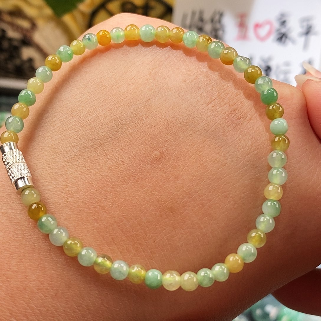 翡翠未镶嵌颈饰小米珠